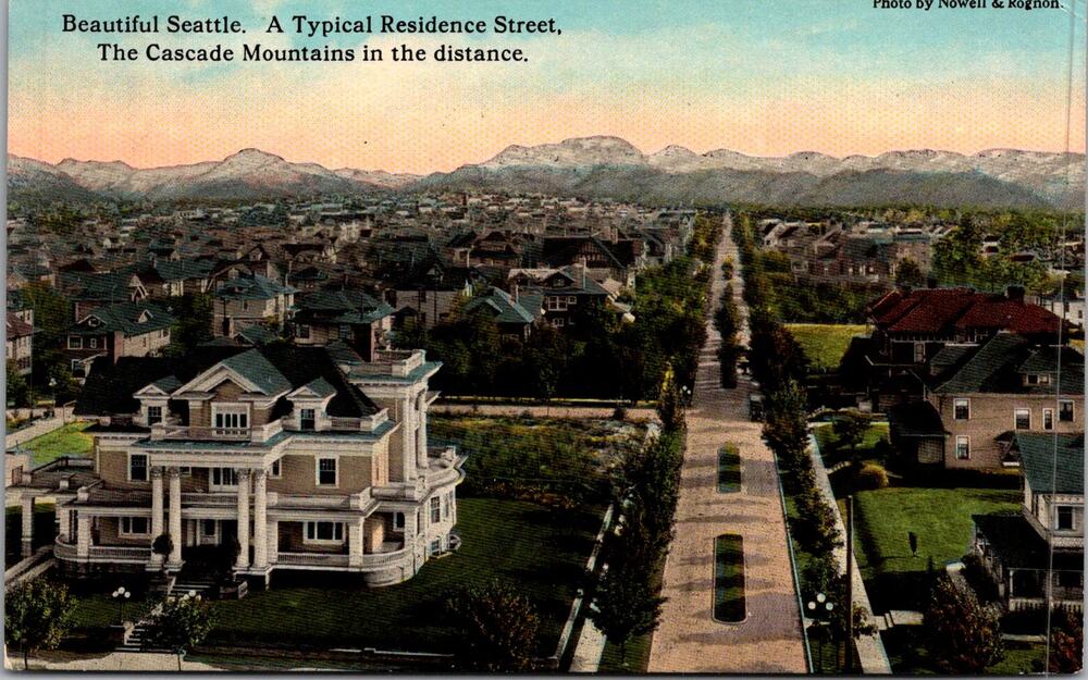 Beautiful Seattle A Typical Residence Street 1913 Vintage Postcard SP17-30